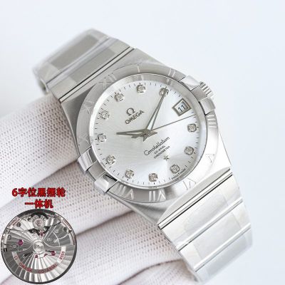 Omega Replica Constellation 38MM Premium Steel Original Movement White/Black Face Watch